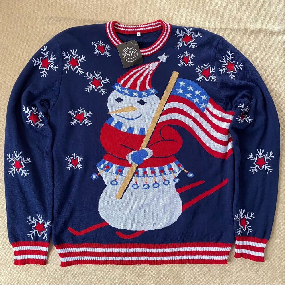 American Snowman Christmas Sweater